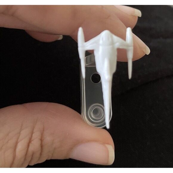 Electronic Battleship Star Wars 2002 Replacement Naboo Star Fighter & Stand - Picture 3 of 4